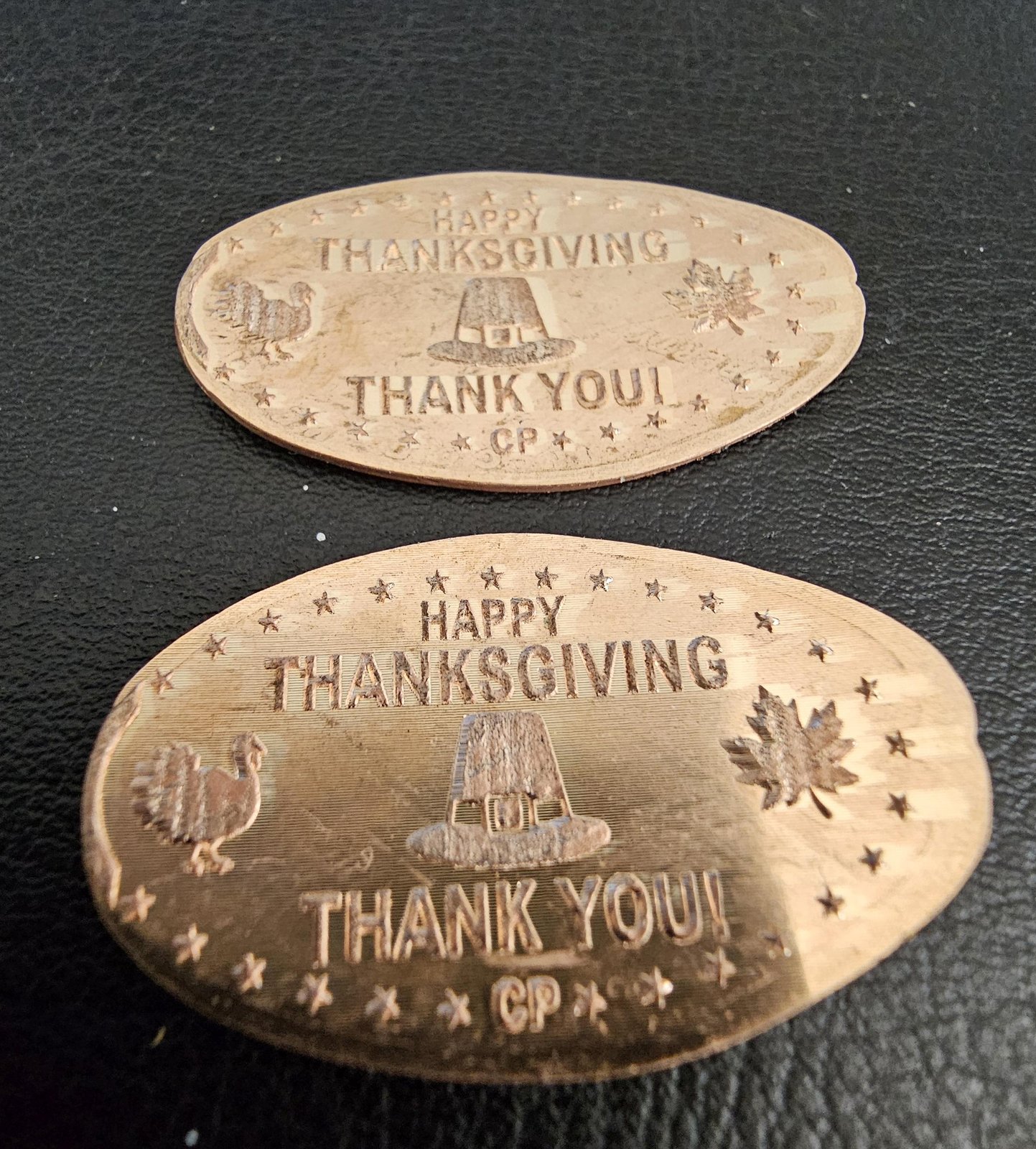 Happy Thanksgiving Pressed Penny Smashed Elongated Coin - Image 2