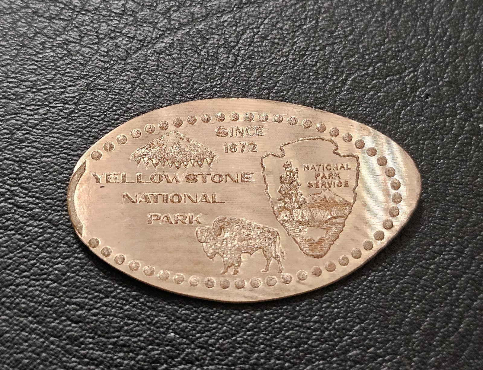 Yellowstone State Park Pressed Penny Elongated Coin - Image 2