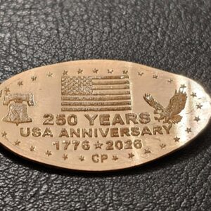 250 Years USA Anniversary Pressed Penny Elongated Coin - Image 2