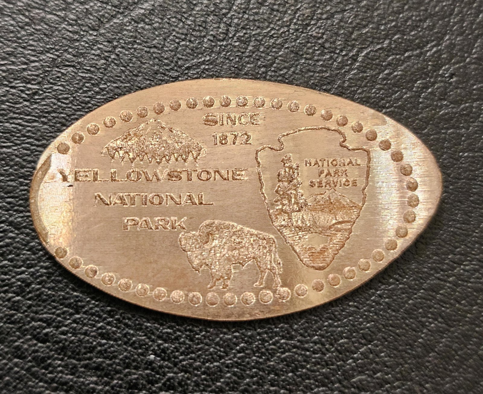 Yellowstone State Park Pressed Penny Elongated Coin