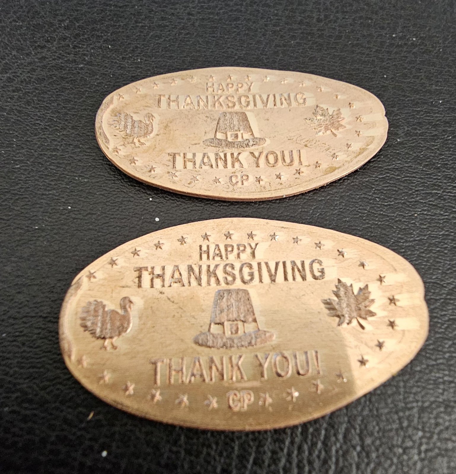 Happy Thanksgiving Pressed Penny Smashed Elongated Coin
