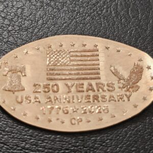 250 Years USA Anniversary Pressed Penny Elongated Coin - Image 3