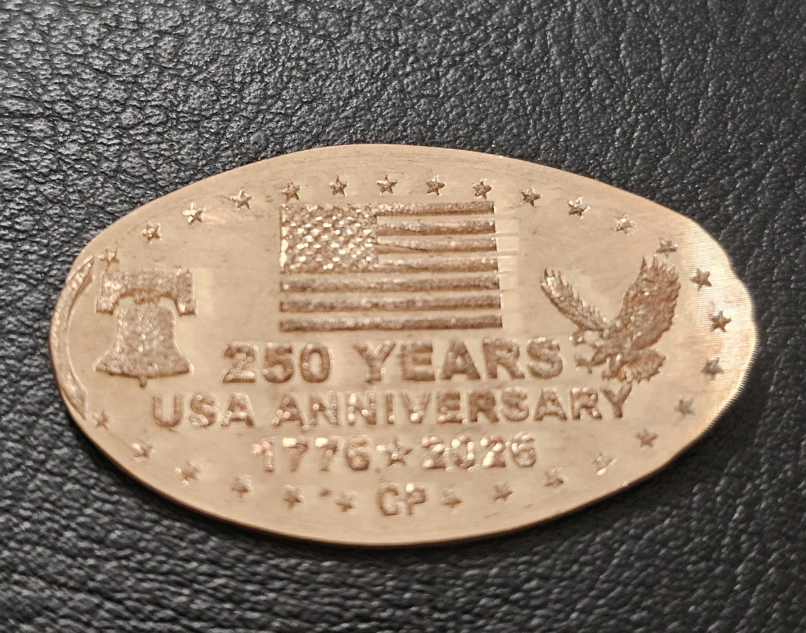 250 Years USA Anniversary Pressed Penny Elongated Coin - Image 3