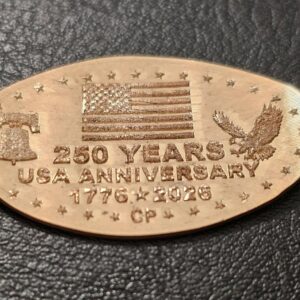 250 Years USA Anniversary Pressed Penny Elongated Coin - Image 4