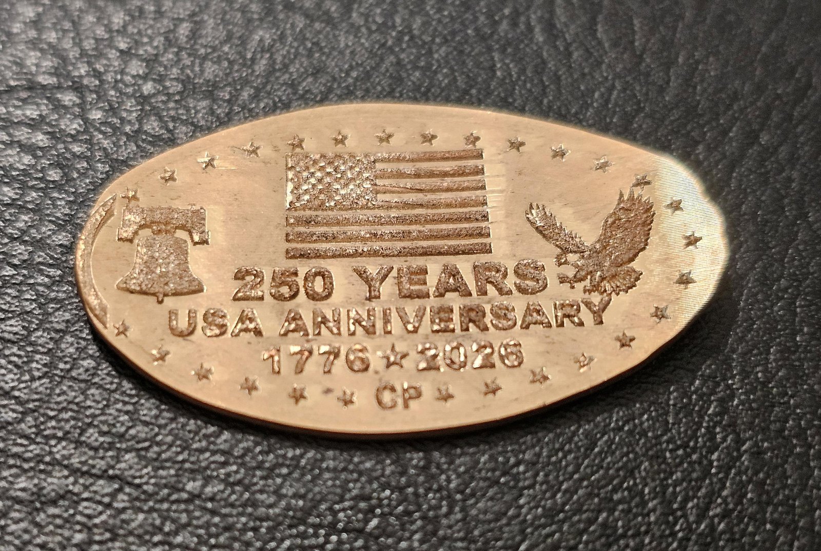 250 Years USA Anniversary Pressed Penny Elongated Coin - Image 4