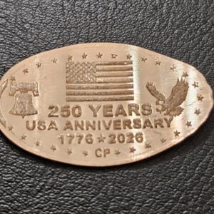 250 Years USA Anniversary Pressed Penny Elongated Coin