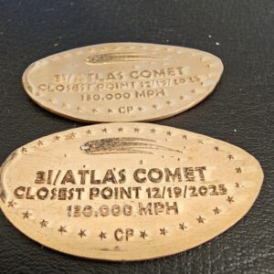 3I ATLAS Coment Penny Elongated Coin
