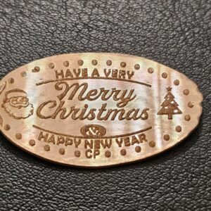 Merry Christmas and Happy New Year Pressed Penny Elongated Coin