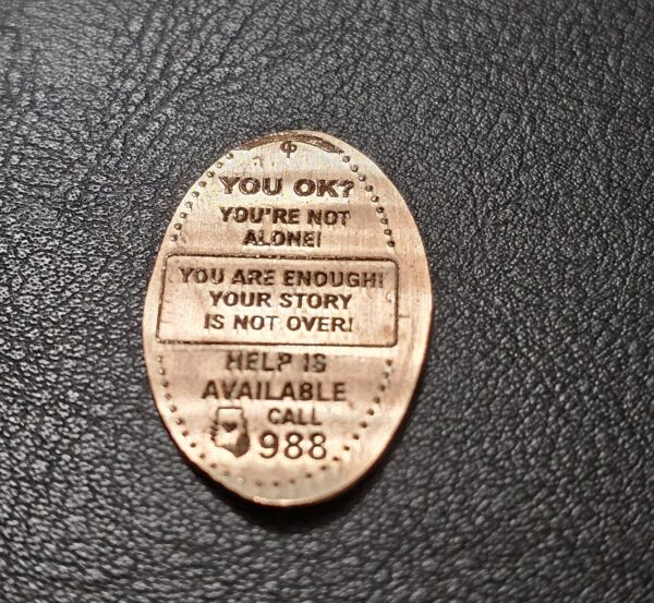 Pack of 50 coins Suicide Awareness Pressed Penny Elongated Coin