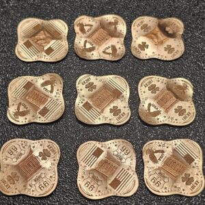 Set of 9 Four Leaf Clover Ultimate Quad-Lobe Americana Collection Pressed Penny Elongated Coin - Image 1