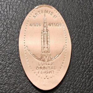 Artemis II Lunar Orbital Flight Pressed Penny Elongated Coin - Image 1