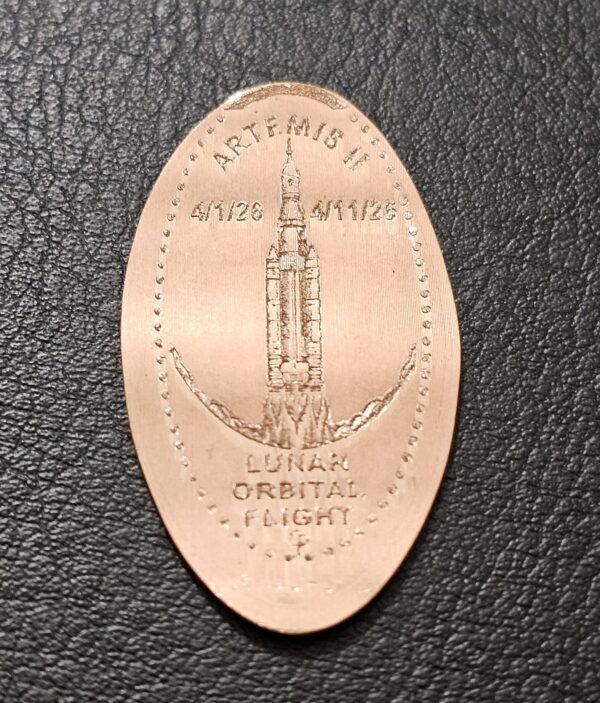 Artemis II Lunar Orbital Flight Pressed Penny Elongated Coin