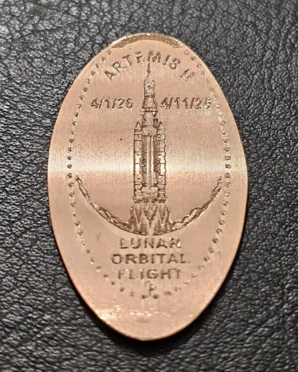 Artemis II Lunar Orbital Flight Pressed Penny Elongated Coin