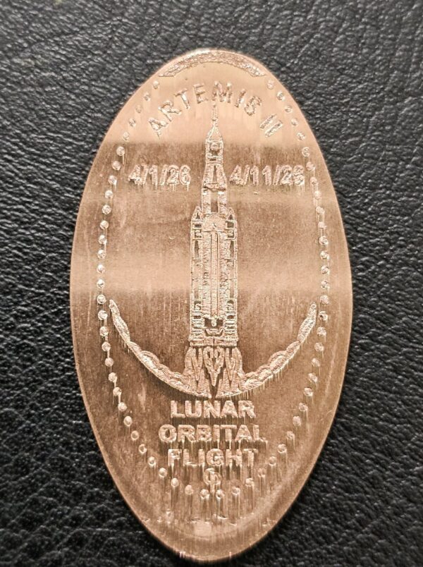 Artemis II Lunar Orbital Flight Pressed Penny Elongated Coin