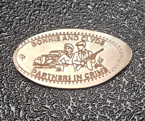 Bonnie & Clyde Partners In Crime Pressed Penny Elongated Coin
