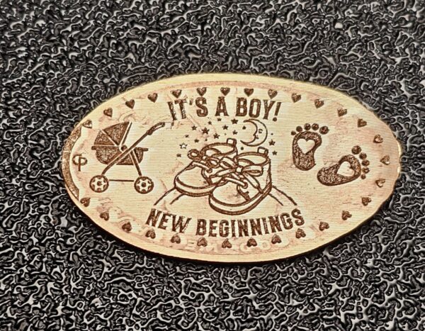 It's a Boy! Pressed Penny Penny Elongated Coin