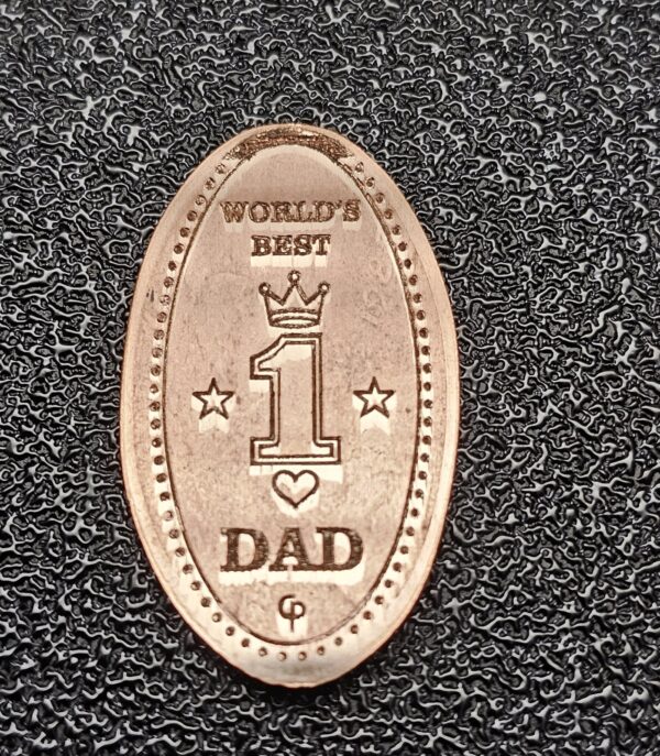 World's Best Dad Pressed Penny Penny Elongated Coin