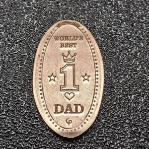 World's Best Dad Pressed Penny Penny Elongated Coin - Image 1