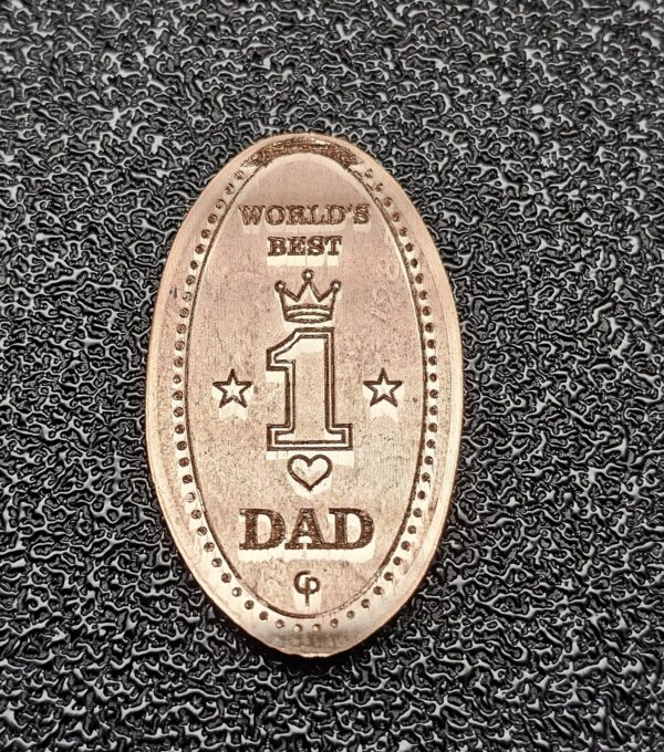 World's Best Dad Pressed Penny Penny Elongated Coin