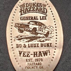 The Dukes Of Hazzard and General Lee Pressed Penny Elongated Coin - Image 2