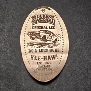 The Dukes Of Hazzard and General Lee Pressed Penny Elongated Coin - Image 1