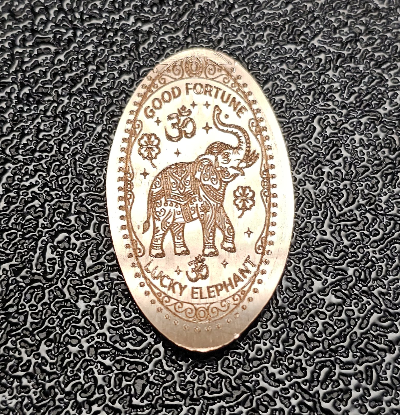 Day 62 of the 180-Day Challenge! Good Fortune Lucky Elephant Pressed Penny Elongated Coin