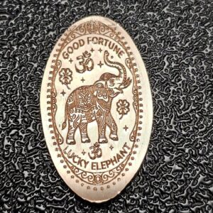 Good Fortune Lucky Elephant Pressed Penny Elongated Coin