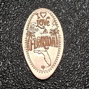 I Love Florida Pressed Penny Elongated Coin - Image 2