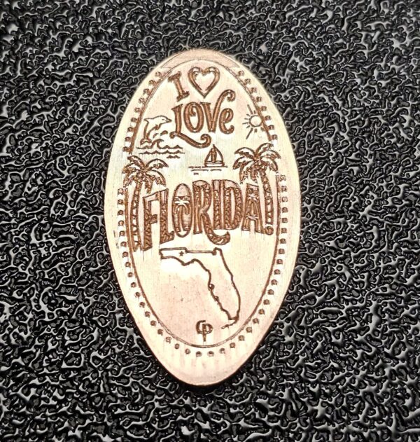 I Love Florida Pressed Penny Elongated Coin