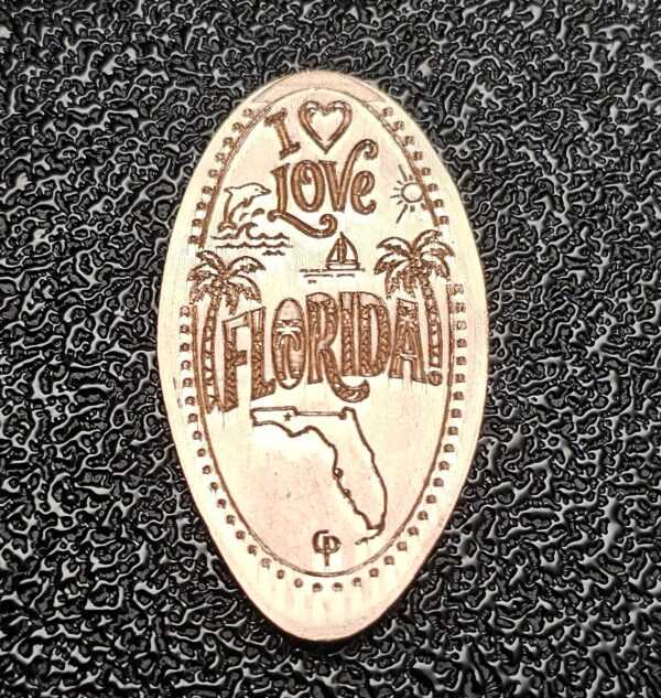 I Love Florida Pressed Penny Elongated Coin