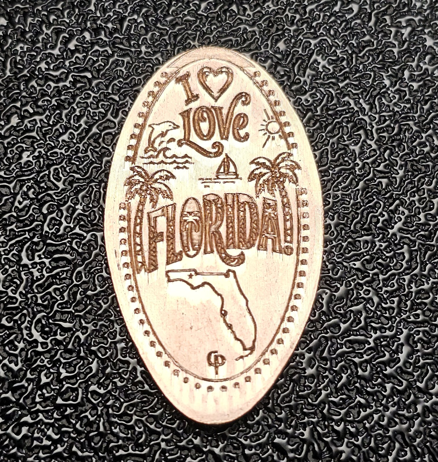 I Love Florida Pressed Penny Elongated Coin - Image 1