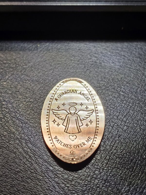 Guardian Angel  Watches Over Me Pressed Penny Elongated Coin