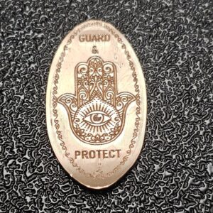 Hamsa Hand Guard & Protect Pressed Penny Elongated Coin - Image 2