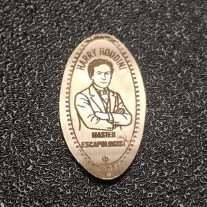 Harry Houdini Master Escapologist Pressed Penny Penny Elongated Coin - Image 2