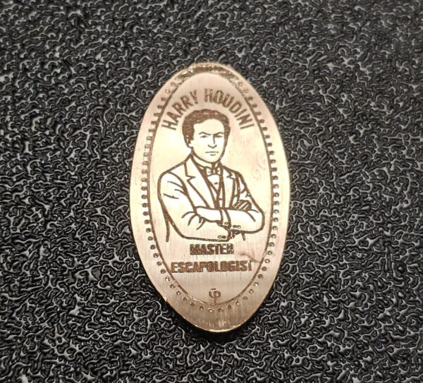 Harry Houdini Master Escapologist Pressed Penny Penny Elongated Coin