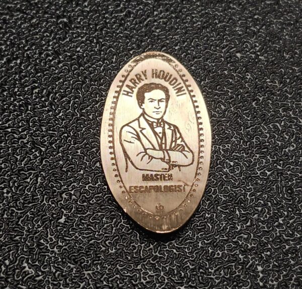 Harry Houdini Master Escapologist Pressed Penny Penny Elongated Coin