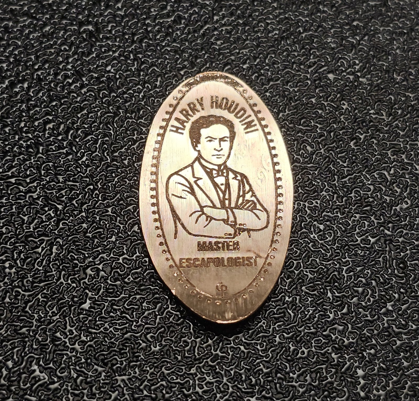 Harry Houdini Master Escapologist Pressed Penny Penny Elongated Coin - Image 1