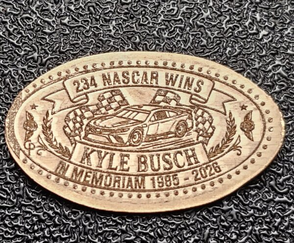 Kyle Busch In Memoriam Pressed Penny Penny Elongated Coin
