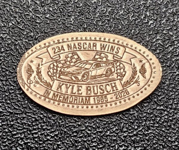 Kyle Busch In Memoriam Pressed Penny Penny Elongated Coin