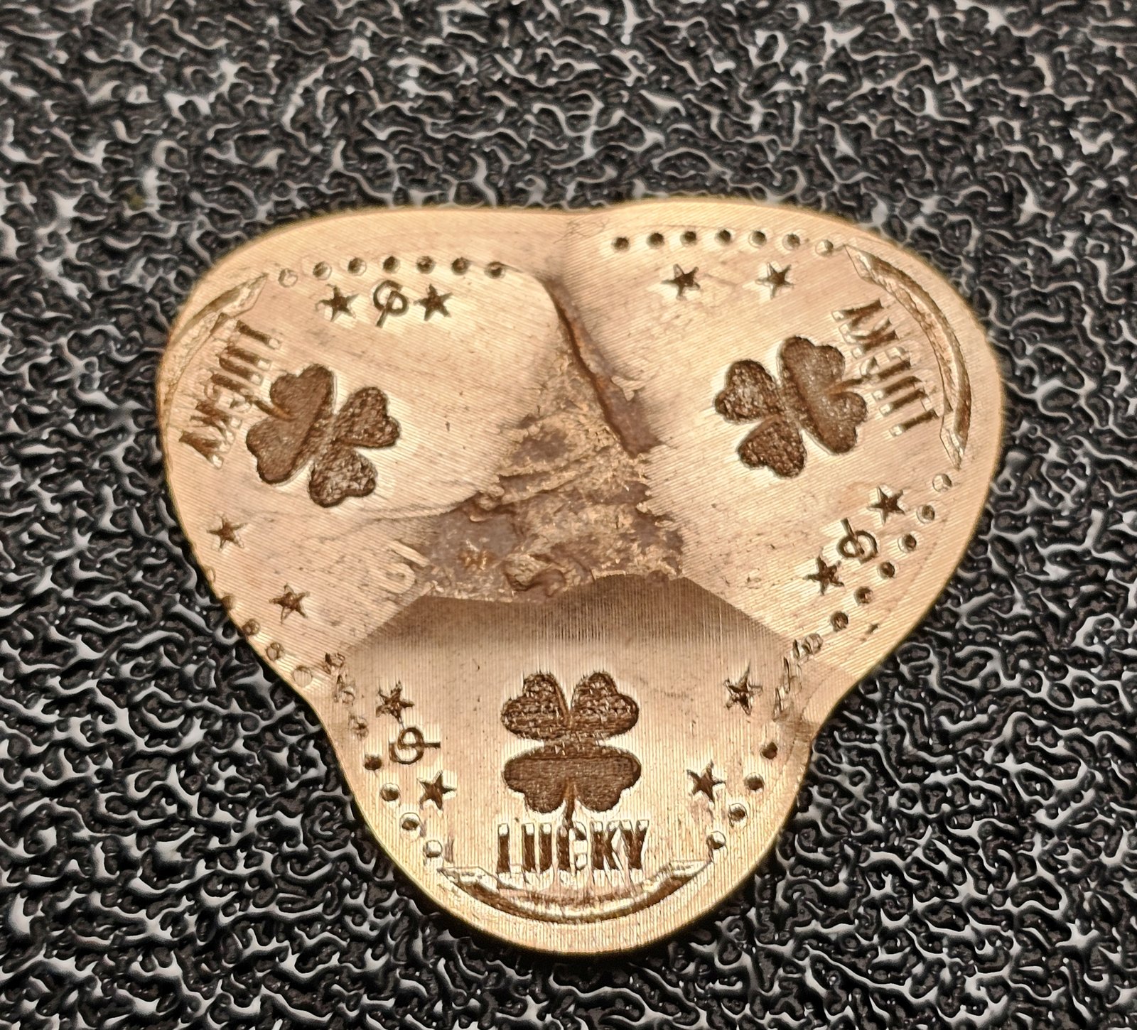 Lucky Heart with Four Leaf Clover Pressed Penny Penny Elongated Coin - Image 2