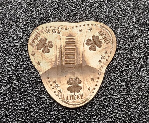 Lucky Heart with Four Leaf Clover Pressed Penny Penny Elongated Coin