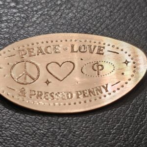 Peace Love & Pressed Penny Elongated Coin