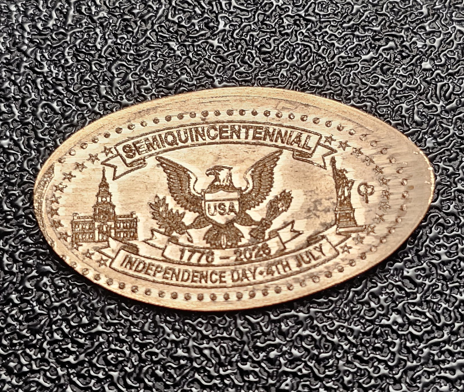 1776 - 2026 Independence Day 250 Years Pressed Penny Elongated Coin - Image 2
