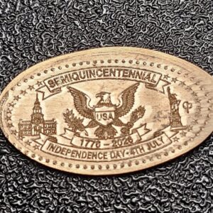 1776 - 2026 Independence Day 250 Years Pressed Penny Elongated Coin