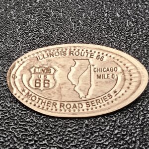 ROUTE 66 Centennial Illinois Pressed Penny Elongated Coin - Image 2
