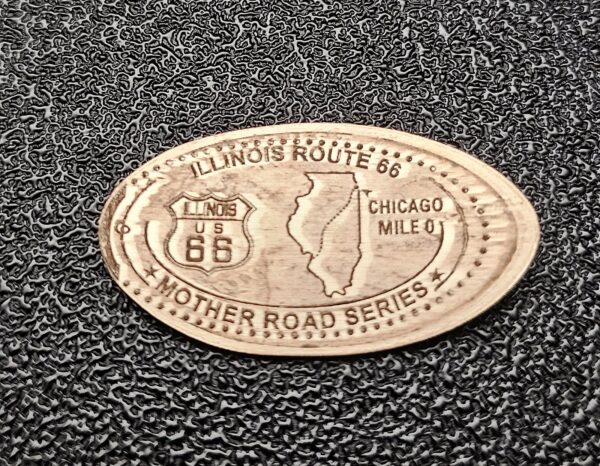 ROUTE 66 Centennial Illinois Pressed Penny Elongated Coin