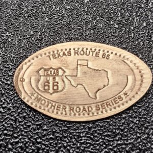 ROUTE 66 Centennial Texas Pressed Penny Elongated Coin - Image 1