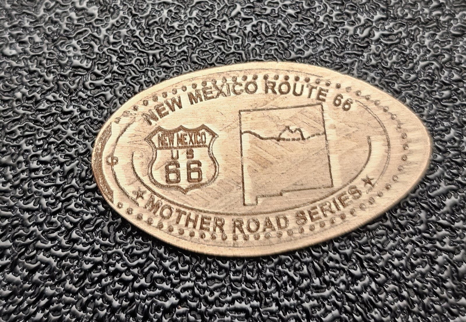 ROUTE 66 Centennial New Mexico Pressed Penny Elongated Coin - Image 1