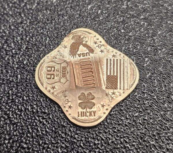 Set of 9 Four Leaf Clover Ultimate Quad-Lobe Americana Collection Pressed Penny Elongated Coin