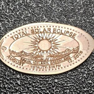 Total Solar Eclipse 2026 Pressed Penny Elongated Coin - Image 2